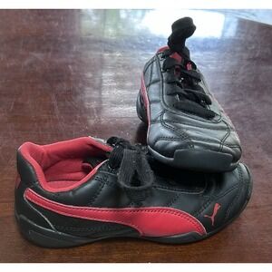 PUMA Youth Black Red Speedcat Lace Up Shoes Athletic Sneakers US Size 12
